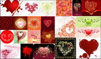 the heart-shaped theme vector