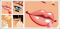 women make-up material vector