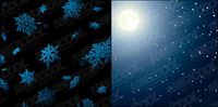 Moonlight and snow vector