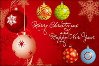 Christmas decoration hanging ball vector material