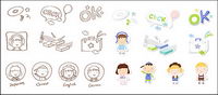 Cute icon series vector material-4