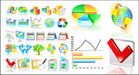 Financial Statistics categories icon vector material