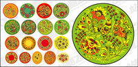 series of classical pattern vector material -4 - circular pattern