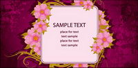 Beautiful flowers vector bulletin board material