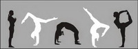 Yoga silhouette vector