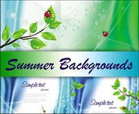 Greenery beetles theme vector of material