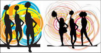 Cheerleaders Vector