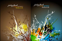 Shu Wen ink Vector branches