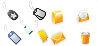 Office icons and labels - Vector
