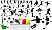 Vector elements of the theme of football