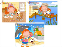 Bulk of the girls living vector 15