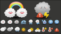Cartoon weather icon 02 - Vector