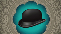Gentleman hat background 02 - vector