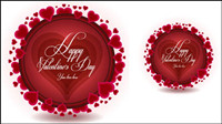 Exquisite Valentine background 02 - vector material
