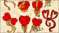 Beautifully hand-painted red 01 - vector material