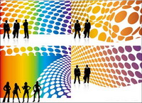 Dot, business figures vector material