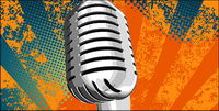 Silver microphone vector material