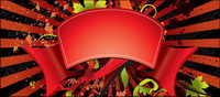 Vector leaves and banner material
