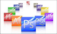 Beautiful adobe cs3 series of computer icon png