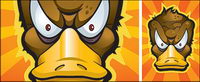 Vector cartoon duck material