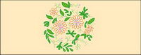 Vector material cartoon flowers