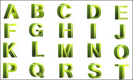 Letters and three-dimensional digital vector material (Revised Edition)