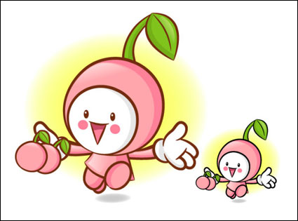 Love the cartoon super fruit Vector 6