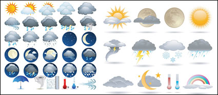 Weather icon vector material