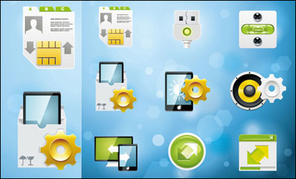 Very delicate system icon vector material -1