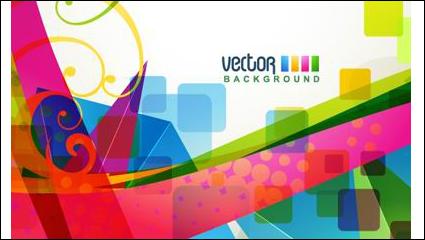 Brilliant dynamic design background template vector material -4