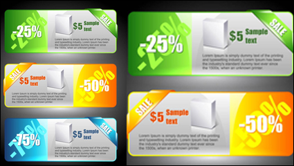 Color banners banner02 - vector material