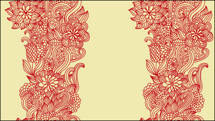 Intensive hand-painted pattern vector material -1