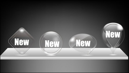 Transparent Crystal icons - vector material