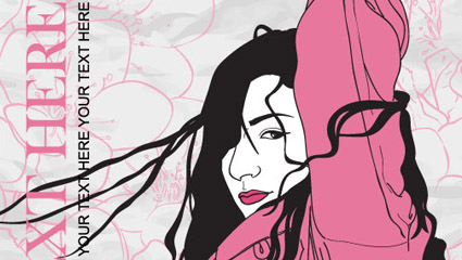 Cartoon fashion beauty 03 - vector