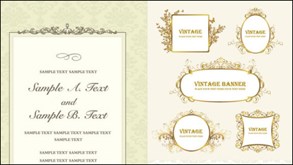 A variety of practical European border vector material