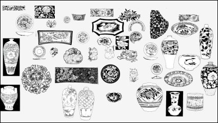 Ancient pattern 03 vector material