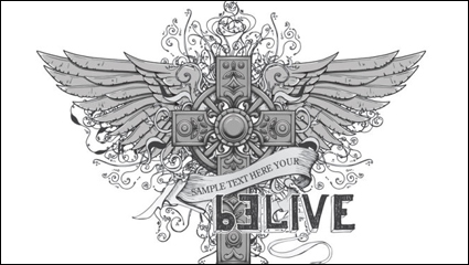 Trend T-shirt pattern 16 - vector material