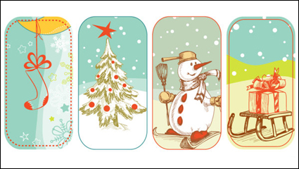 Christmas cartoon illustrator 01 - vector material