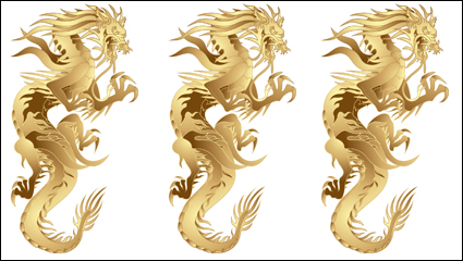 Dragon Year patterns 05 - vector material
