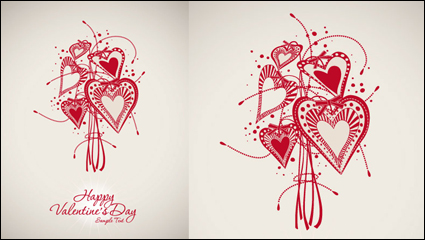 Valentine background 03 - vector material