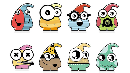 Cartoon monster 04 - vector material