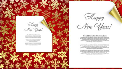 Beautiful snowflake background 05 - vector material