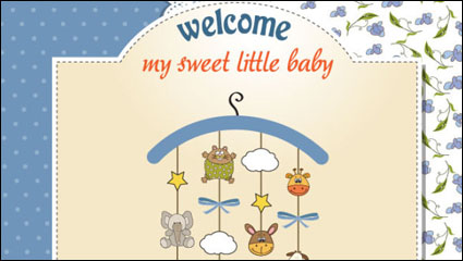 The cartoon toys Cards 01 - vector material