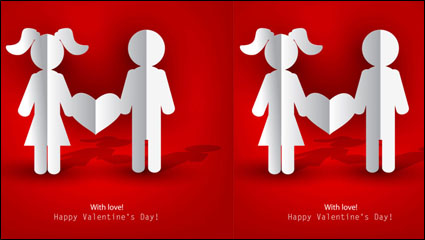 Valentine label elements 04 - vector material