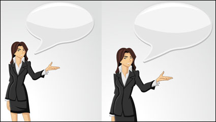 The Cartoon Business picture background 02 - vector material