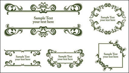 European lines border 01 - vector material