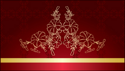 Red gorgeous background 02 - vector material