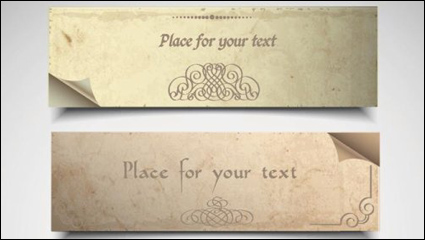 Beautifully banner template 04 - vector material