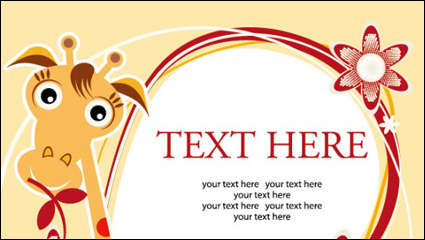 Cartoon illustration background 02 - vector material