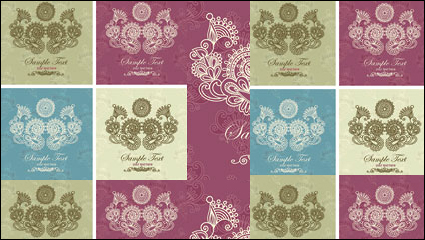 Simple and elegant pattern background 01 - vector material